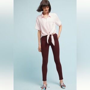 Anthropologie AG purple/maroon The Abbey Ankle mid-rise super skinny size 27R.